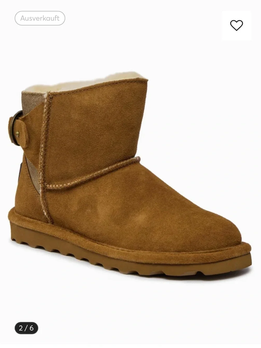 BearPaw Suede Ankle Boot in Chestnut Brown Sz 7